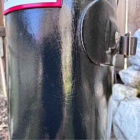 Hunter Original Women's Tall Gloss Black Rain Wellies Boots 8 US / 6 UK *Flaws* - Picture 12 of 16